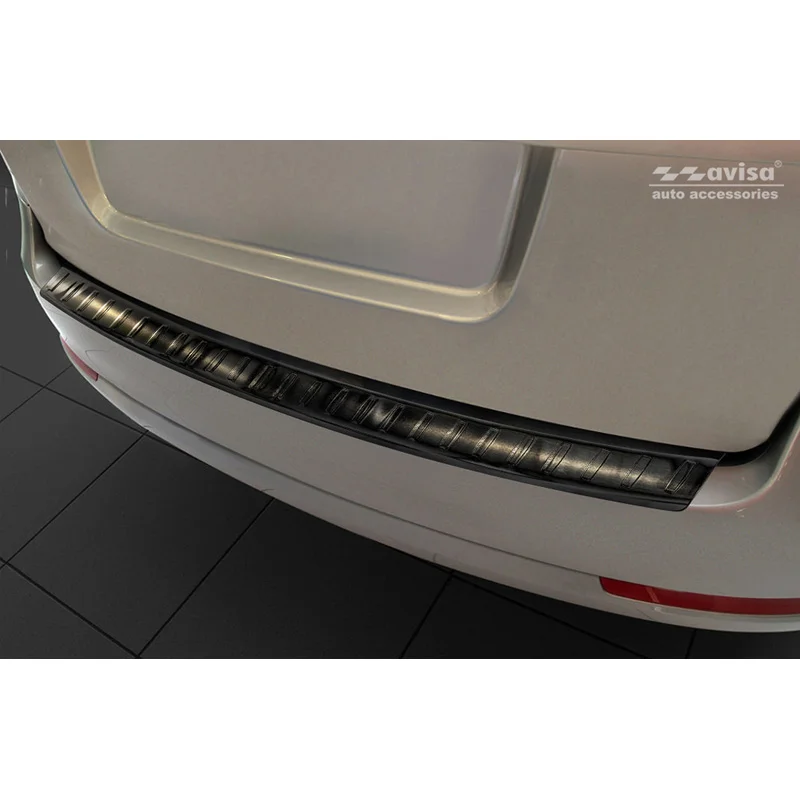 Avisa RVS Achterbumperprotector passend voor Skoda Octavia II Combi 2004-2013 (excl. Scout) - Zwart