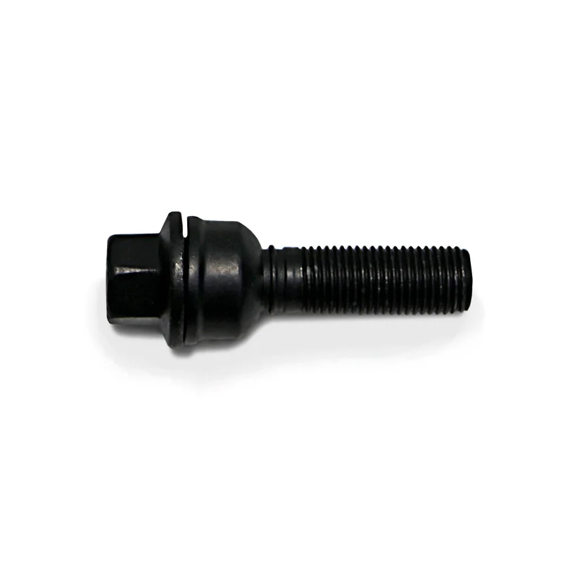 H&R Wielbout bolkonisch met beweegbare ring R14 M14x1.50 – Lengte 30mm – Zwart (bv. passend voor Audi Q3, Q5)