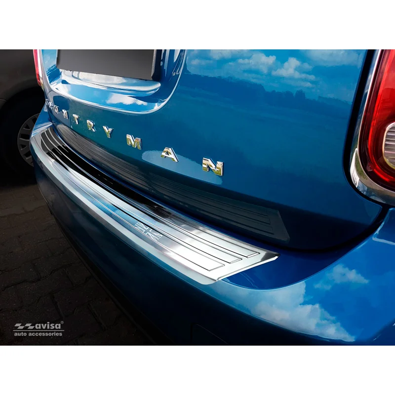 Avisa RVS Achterbumperprotector passend voor Mini Countryman F60 2016-2020 - Zilver