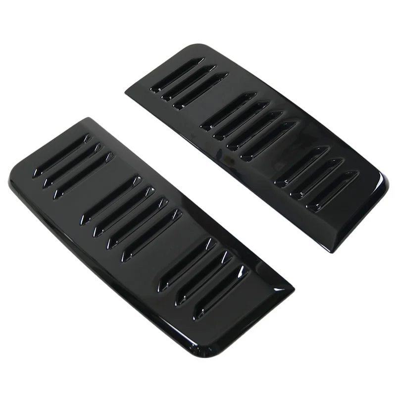 Oneway Set luchtinlaten (zijkant) passend voor Volkswagen Transporter T5.1/T6/T6.1 2010-2022 (Lange wielbasis) - Versie 2 - Glanzend zwart