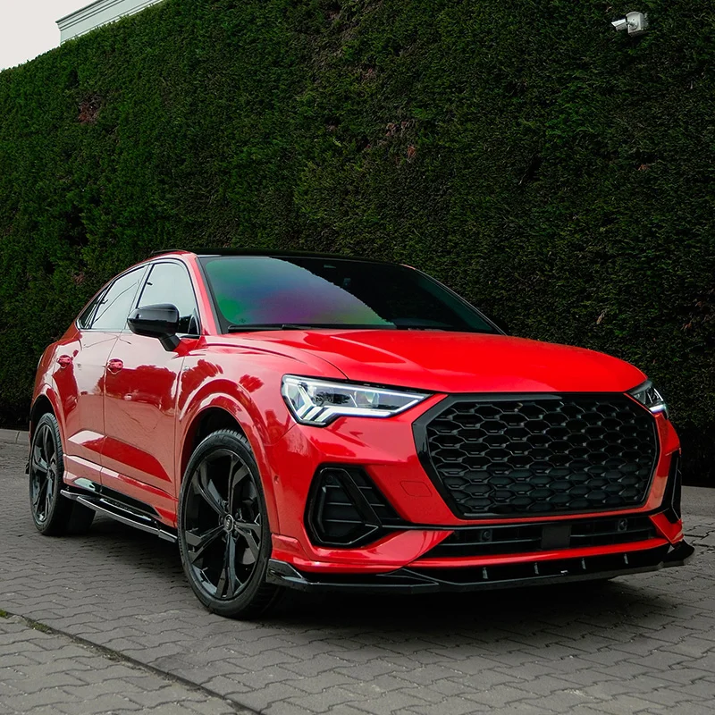 Oneway Voorspoilerlip passend voor Audi Q3 (F3B) S-Line & Q3 Sportback (F3N) S-Line 2019-2025 excl. RSQ3 – Glanzend zwart