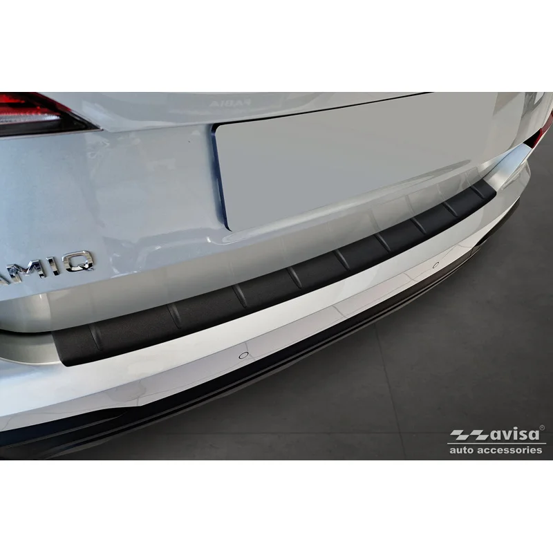 Avisa RVS Achterbumperprotector passend voor Skoda Kamiq Facelift 2024- - Matzwart
