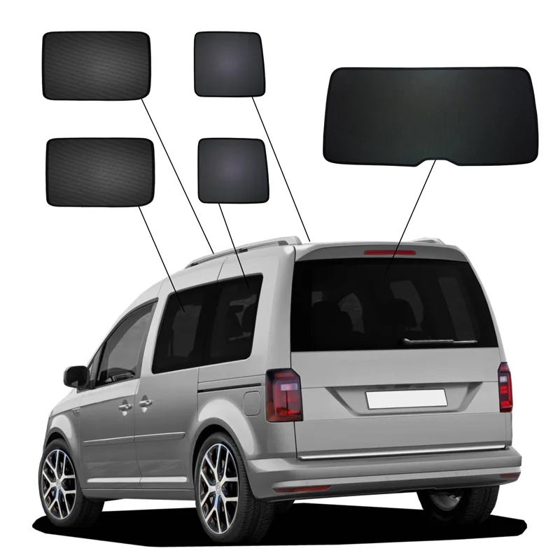 SunClip Zicht- & Zonwering passend voor Volkswagen Caddy IV Variant 5-deurs 2015-2020 (met achterklep)