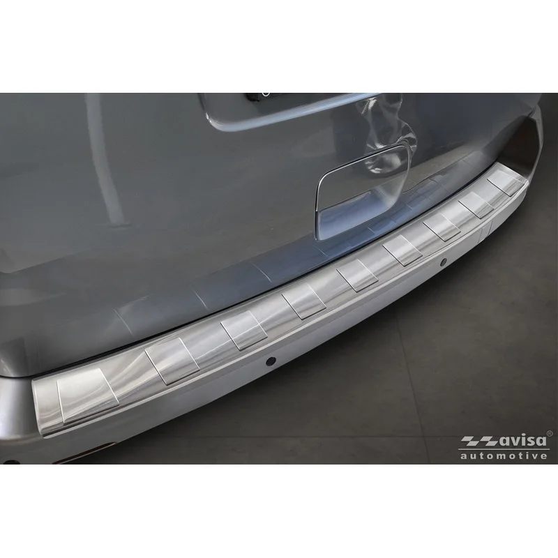 Avisa RVS Achterbumperprotector passend voor Citroën Spacetourer & Jumpy 2016- / Peugeot Traveller & Expert 2016- / Toyota Proace Verso 2016- / Opel Vivaro & Zafira Life 2019- - Zilver - Lange versie