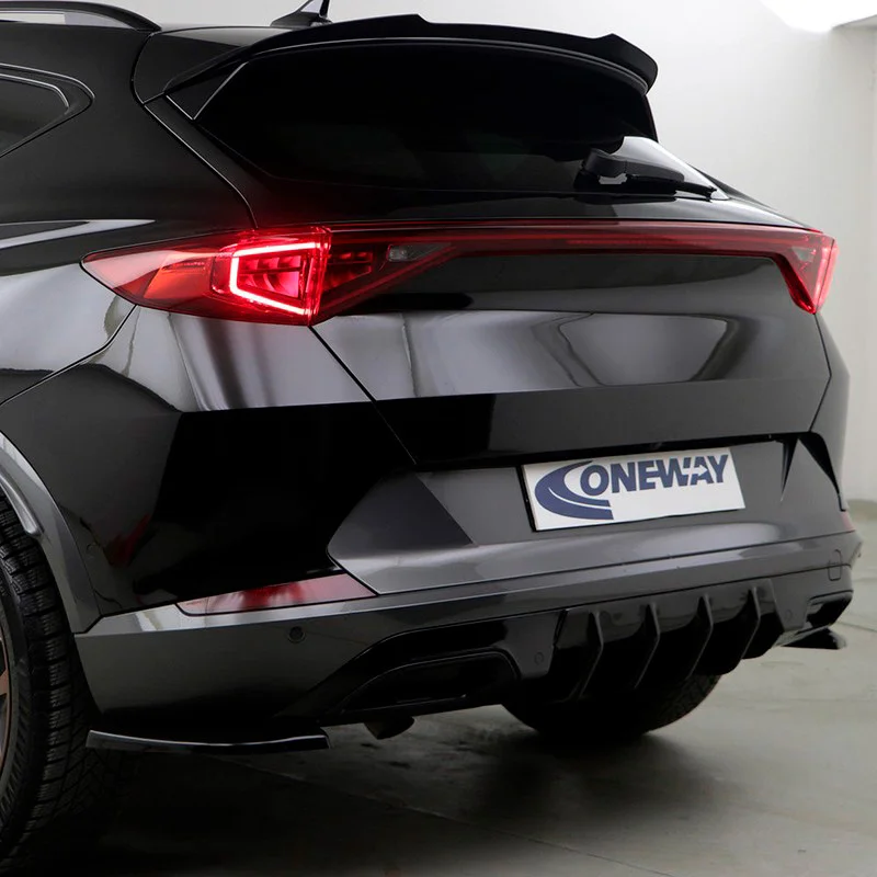 Oneway Achterbumperskirt (Diffuser) passend voor Cupra Formentor 2020-2024 excl. VZ/VZ5 - Glanzend zwart