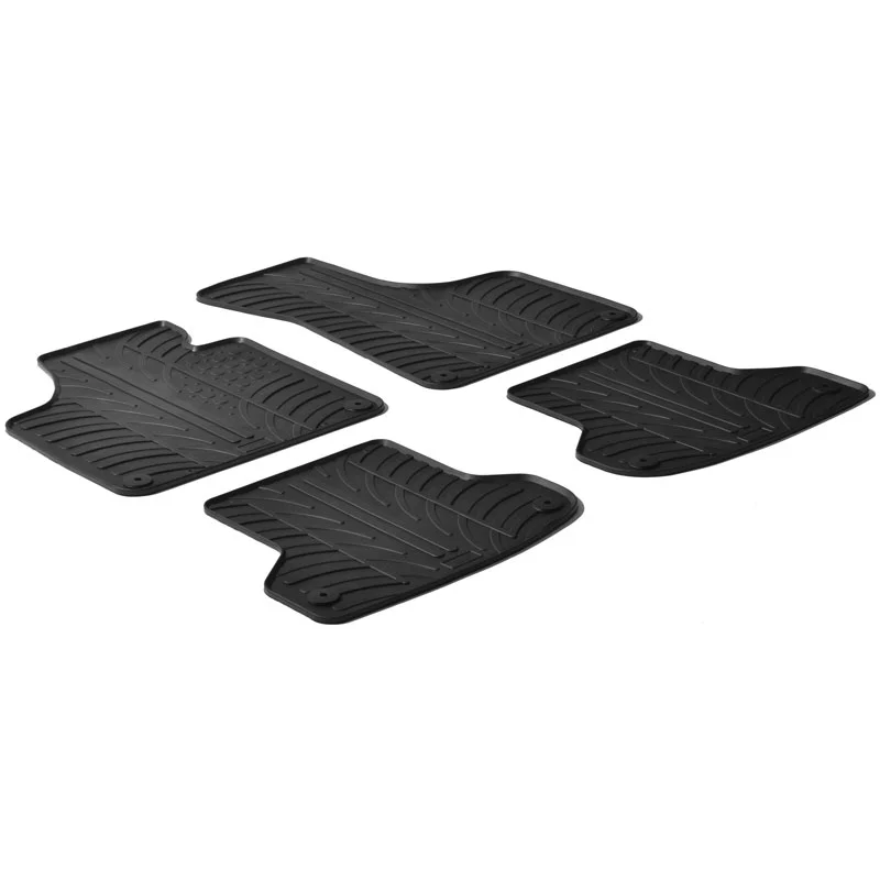 Gledring Rubbermatten passend voor Audi A3 (8P) 2003-2012 (T profiel 4-delig + montageclips)