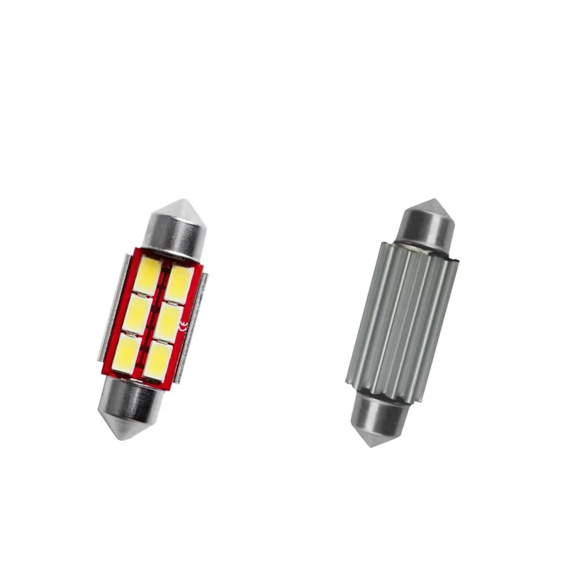 Simoni Racing Festoon 6-LED 36mm Lampen 'Canbus No-Polarity' - Wit - Set à 2 stuks
