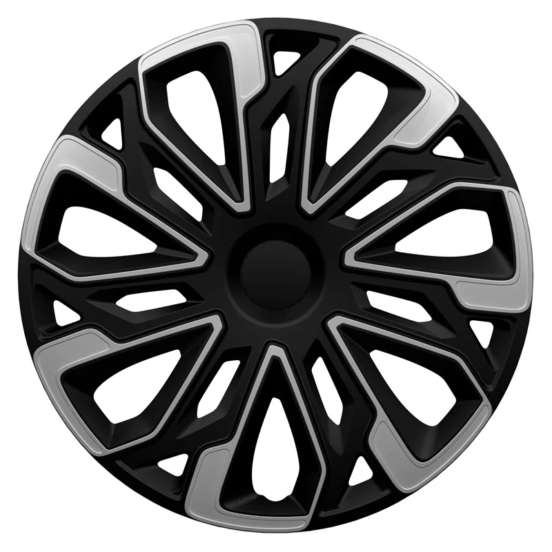 AutoStyle 4-Delige Wieldoppenset Estoril 15-inch zilver/zwart