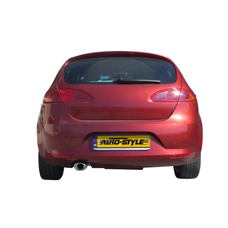 InoXcar 100% RVS Sportuitlaat passend voor Seat Leon 1P 2.0 TDi (140pk) 2005- 120x80mm Oblique