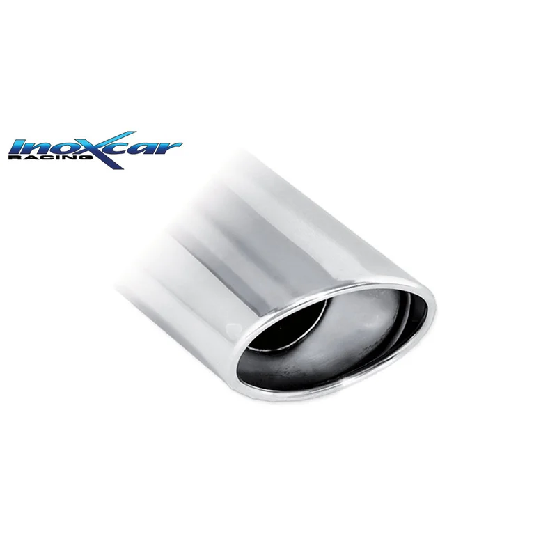 InoXcar 100% RVS Dubbele sportuitlaat passend voor Volkswagen Golf VII 2.0R TSI 300pk 2014- 2x120x80mm