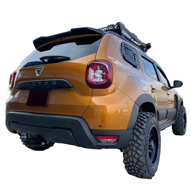 Oneway Set spatbordverbreders (Trims) passend voor Dacia Duster II 2018-2024 met Park Assist - Matzwart