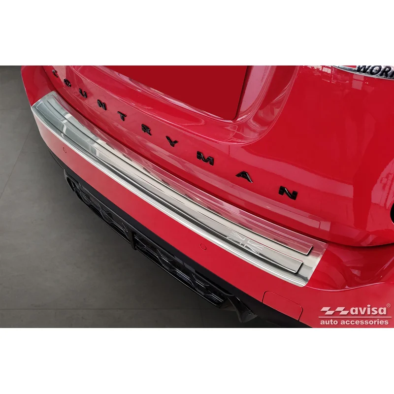 Avisa RVS Achterbumperprotector passend voor Mini Countrymann F60 FL 2020-2023 - Zilver