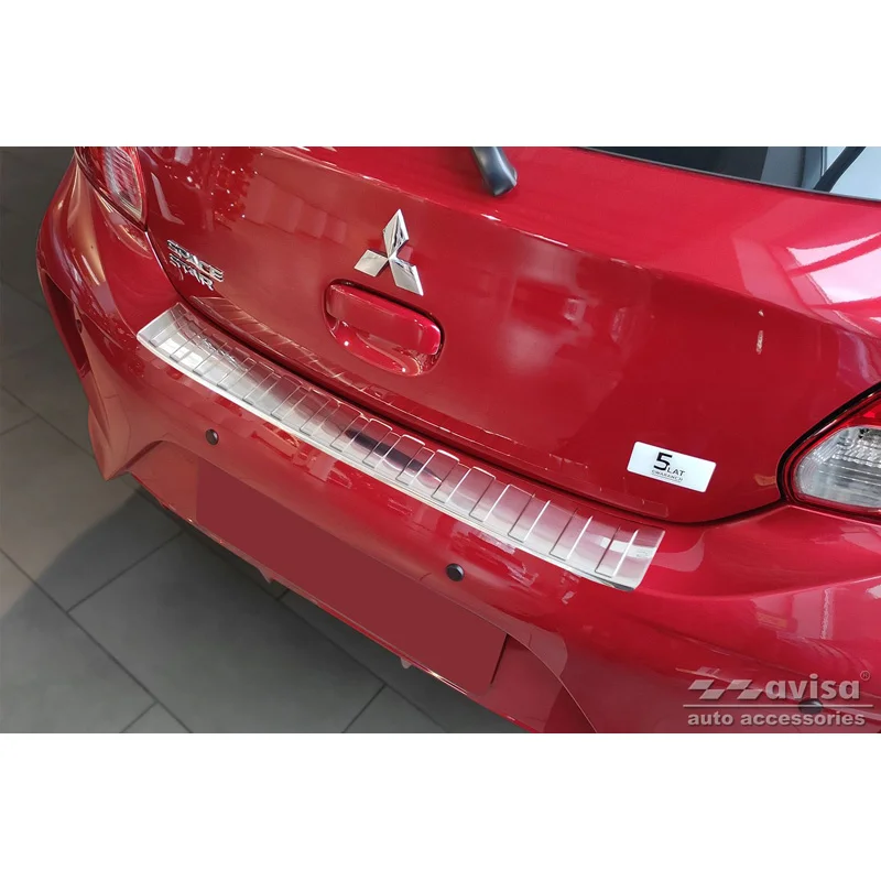 Avisa RVS Achterbumperprotector passend voor Mitsubishi Space Star Facelift 2020- - Zilver