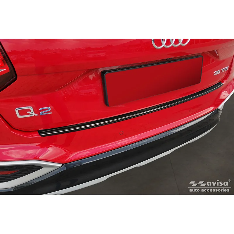 Avisa RVS Achterbumperprotector passend voor Audi Q2 Facelift 2020- - Zwart