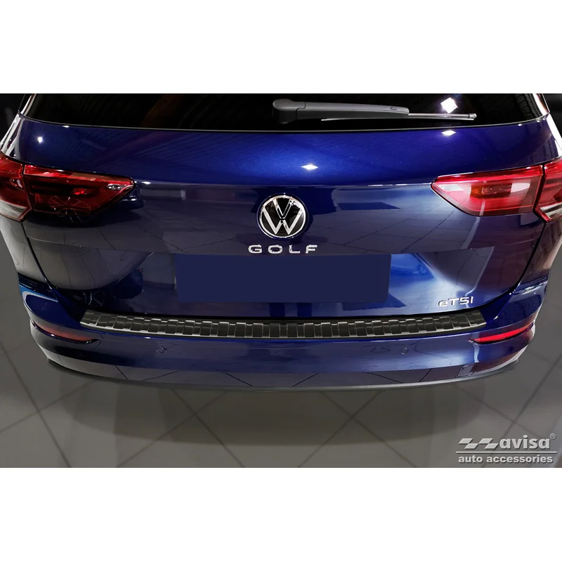 Avisa RVS Achterbumperprotector passend voor Volkswagen Golf VIII Variant 2020-2024 & FL 2024- - Zwart