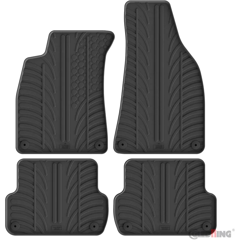 Gledring Rubbermatten passend voor Audi A4 8E 2001-2008 / Seat Exeo (T profiel 4-delig + montageclips)