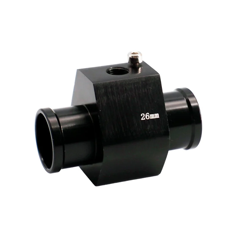 Simoni Racing Watertemperatuursensor Fitting – Zwart geanodiseerd aluminium – Ø26mm