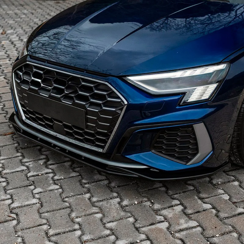 Oneway Voorspoilerlip passend voor Audi A3 S-Line/S3 8Y 2020- – Glanzend zwart