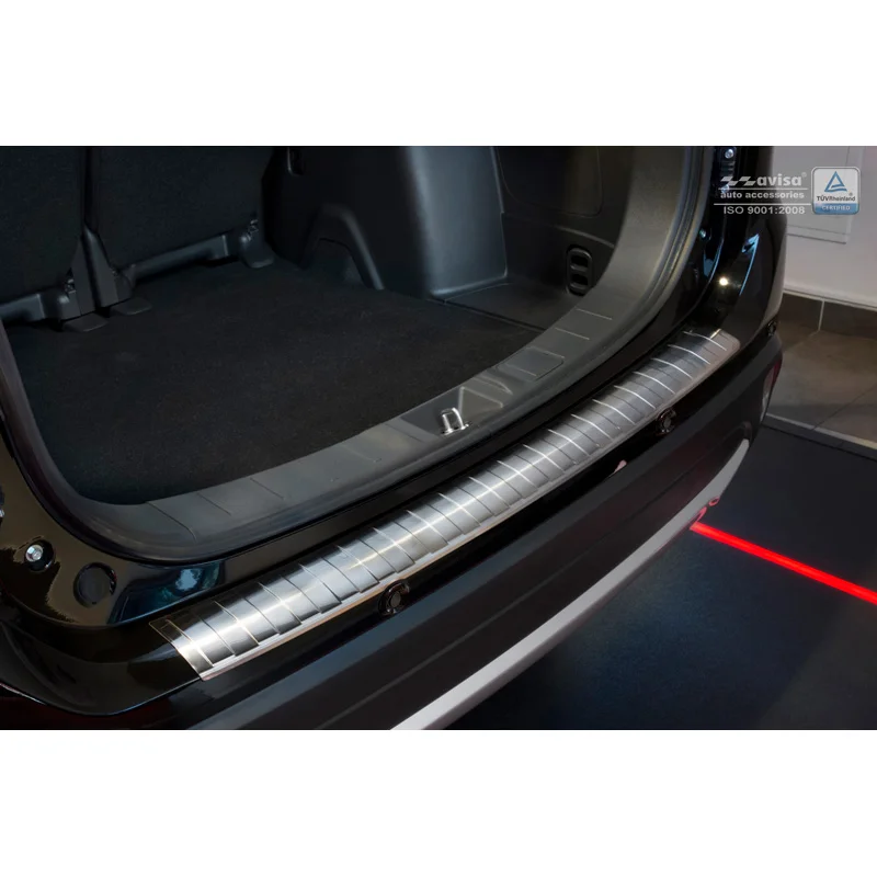 Avisa RVS Achterbumperprotector passend voor Mitsubishi Outlander III Facelift 2015-2022 (met PDC uitsparing) - Zilver