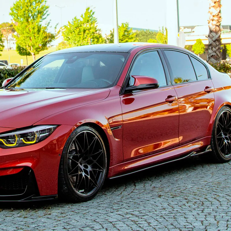 Oneway Set Sideskirts passend voor BMW M3 F80 2014-2018 - Glanzend zwart