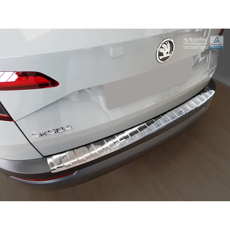 Avisa RVS Achterbumperprotector passend voor Skoda Karoq 2017-2022 - Zilver