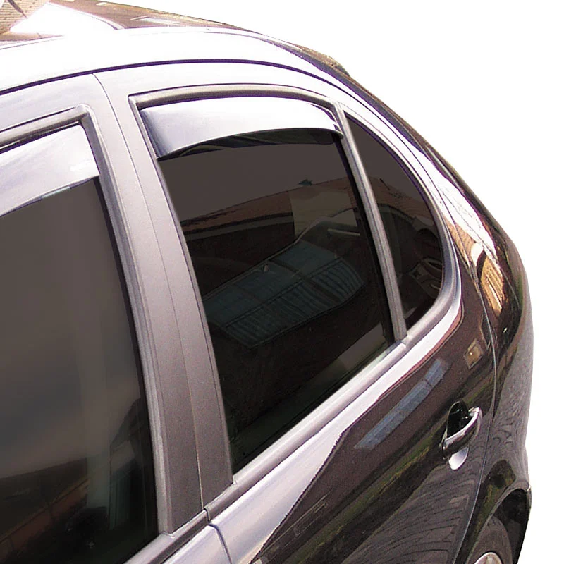 ClimAir Zijwindschermen Master Dark (achter) passend voor Skoda SuperB sedan 2002-2008