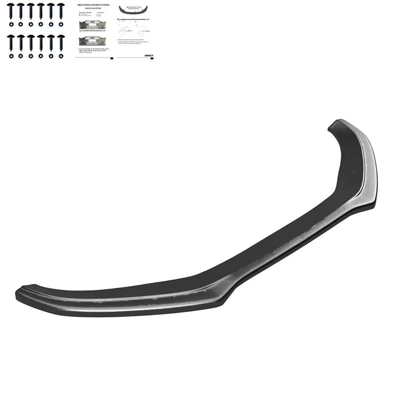 Oneway Voorspoilerlip passend voor Audi A4 S-Line/S4 B8 Facelift 2012-2015 – Glanzend zwart