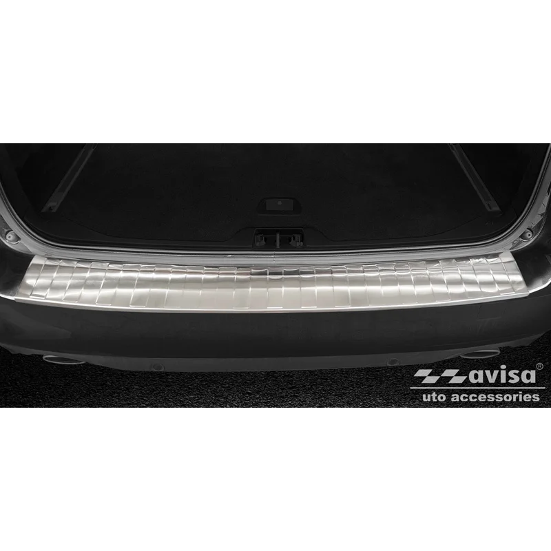 Avisa RVS Achterbumperprotector passend voor Volvo V70 Facelift 2013-2016 - Zilver