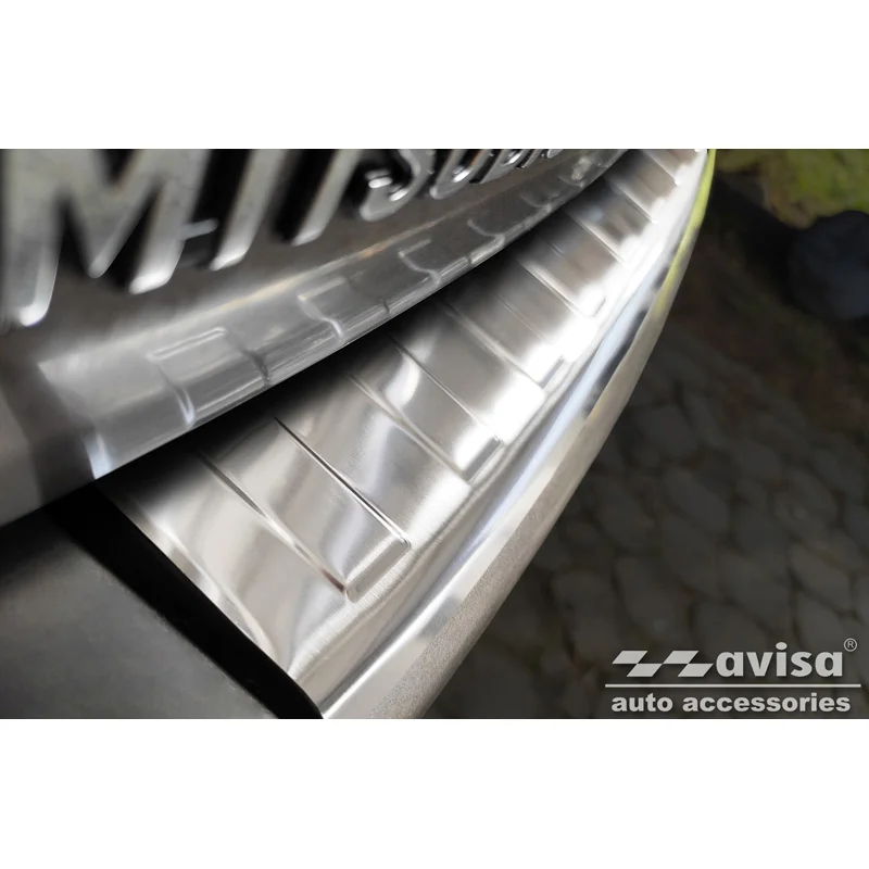 Avisa RVS Achterbumperprotector passend voor Mitsubishi Outlander II 2006-2012 / Peugeot 4007 2007-2012 / Citroën C-Crosser 2007-2012 - Zilver