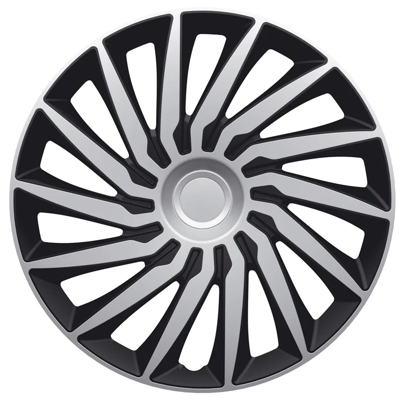 AutoStyle 4-Delige Wieldoppenset Kendo 16-inch zilver/zwart