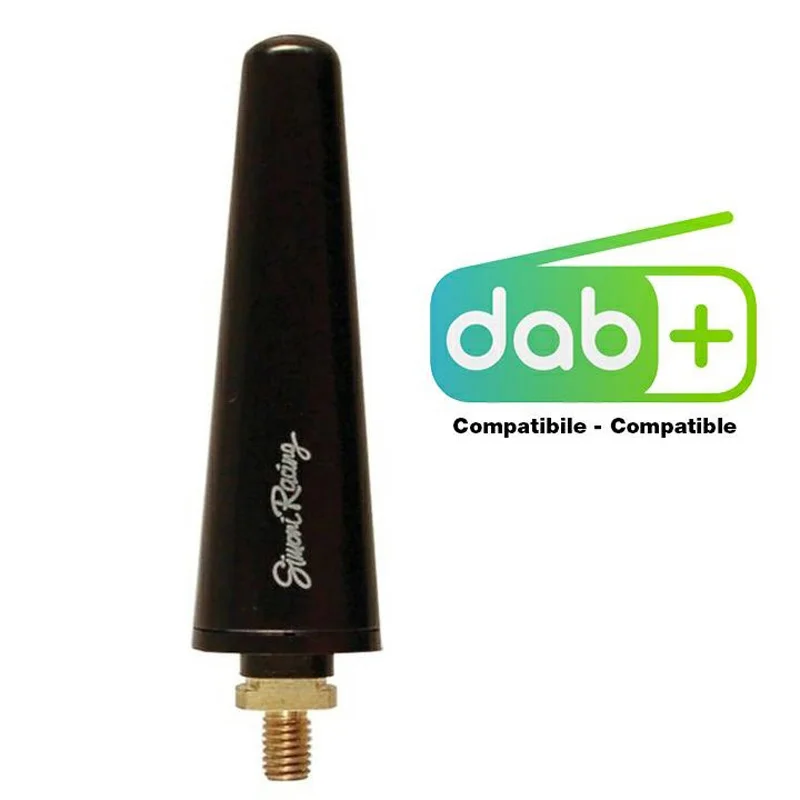 Simoni Racing Aluminium 'Real' Antenne Special M6 - Zwart - Lengte 6cm - passend voor Alfa/Fiat/Lancia