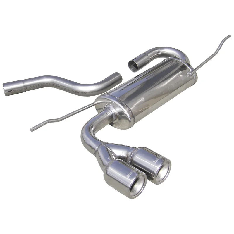 InoXcar 100% RVS Sportuitlaat passend voor Seat Leon 1P 1.4TSi (125pk) 2010- 2x80mm