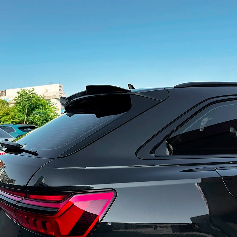 AutoStyle Dakspoiler (Spoiler Cap) passend voor Audi A6 (C8) Avant S-Line/S6 2018-2024 (ABS Glanzend zwart)