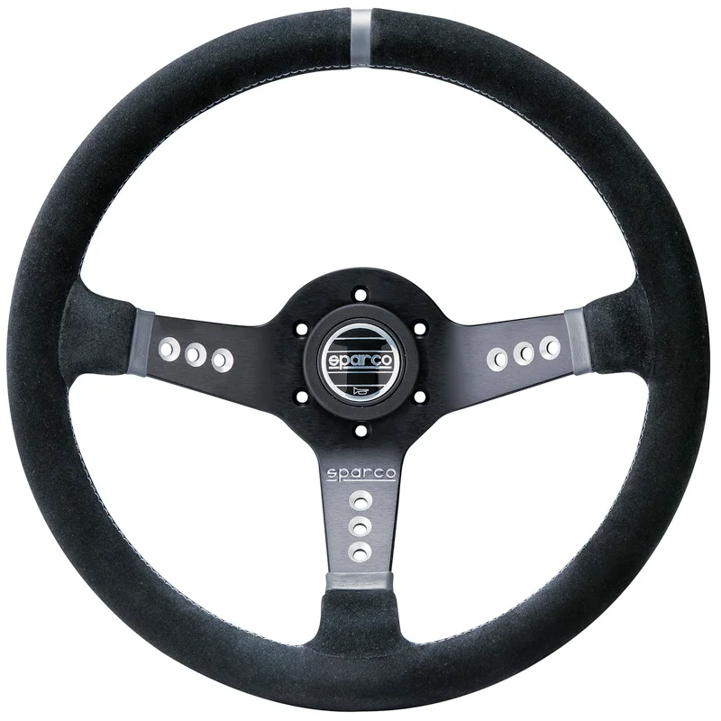 Sparco Universeel Sportstuur L 777 - Zwart Suède - Diameter 350mm