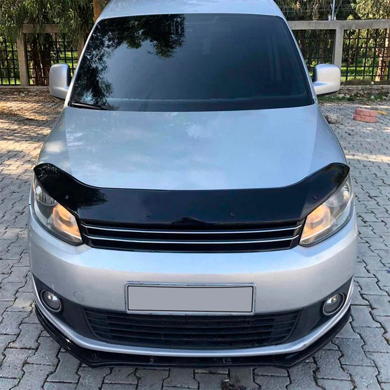 Oneway Motorkapbeschermer (steenslagcover) passend voor Volkswagen Caddy MK3 Facelift 2010-2015 – Glanzend zwart