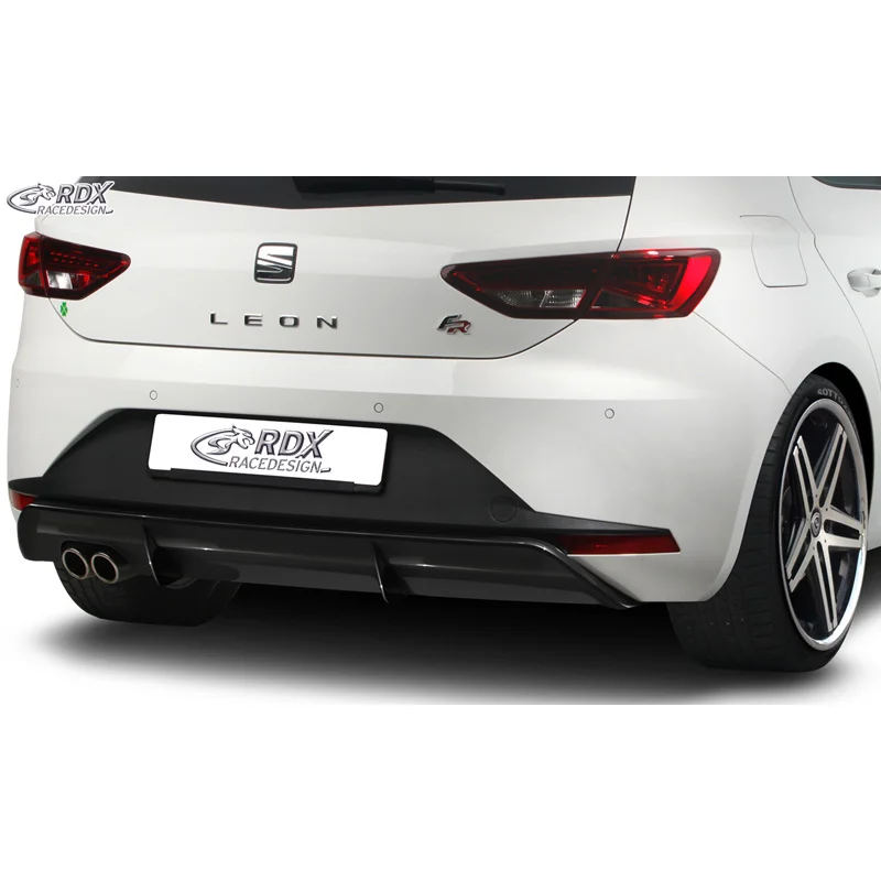 RDX Achterskirt ‘Diffusor’ passend voor Seat Leon 5F FR SC/5-deurs 2013-2017 excl. ST/Cupra (ABS zwart glanzend)