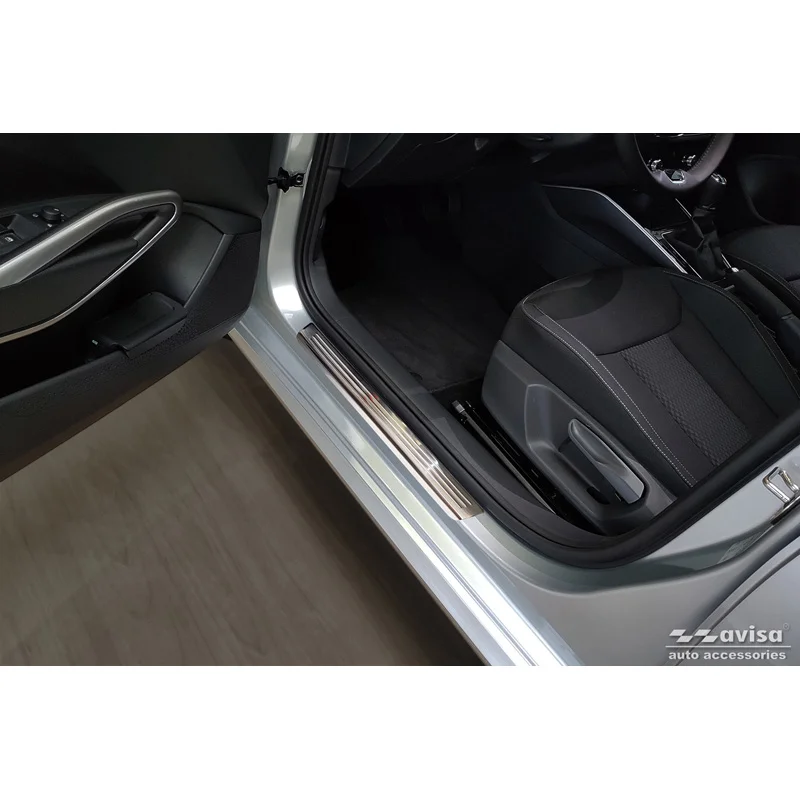 Avisa RVS Instaplijsten passend voor Skoda Fabia IV Hatchback 2021- 'Lines' - 4-delig
