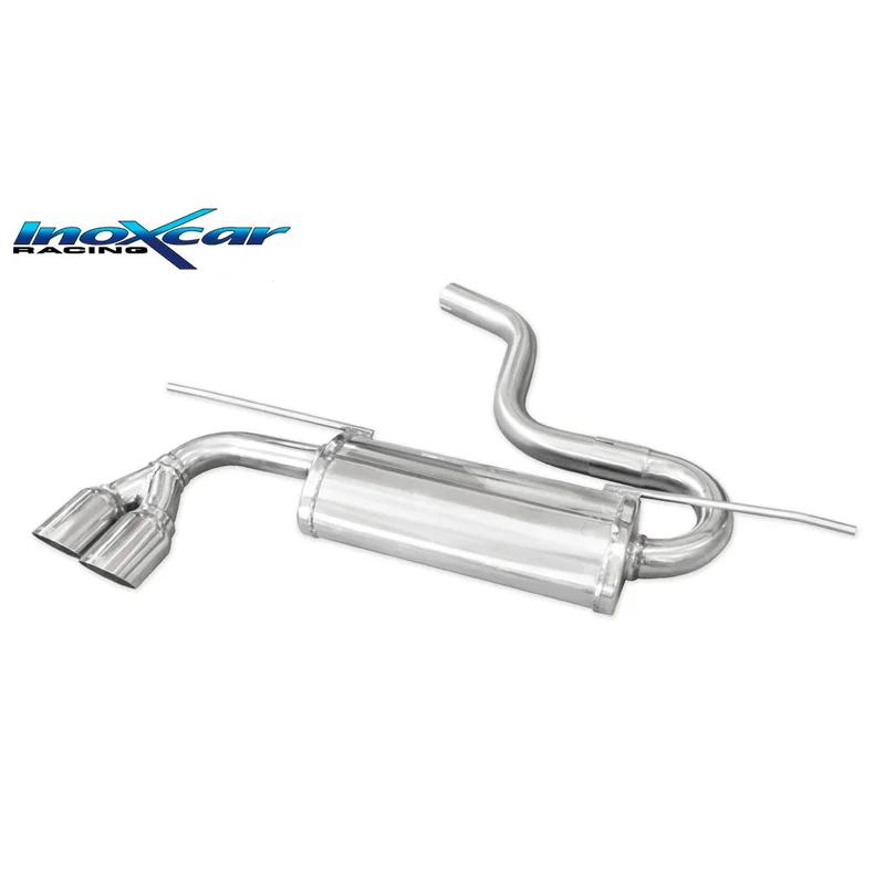 InoXcar 100% RVS Dubbele sportuitlaat passend voor Volkswagen Golf VII 2.0 GTD 184PK 2012- 2019 2x80mm Racing