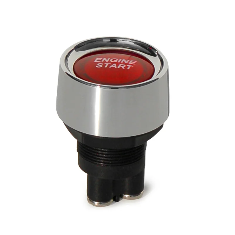 Simoni Racing Startknop – Chroom + Rode verlichting – 12V/50Amp
