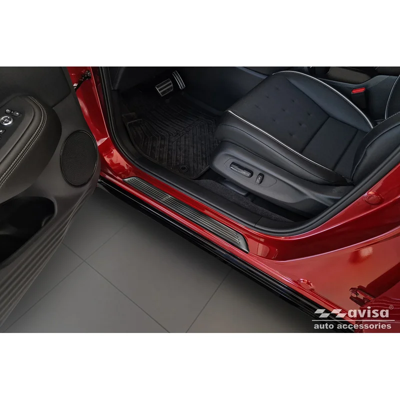 Avisa Zwart RVS Instaplijsten passend voor Honda ZR-V (RZ4) 2023- - 'Lines' - 4-delig