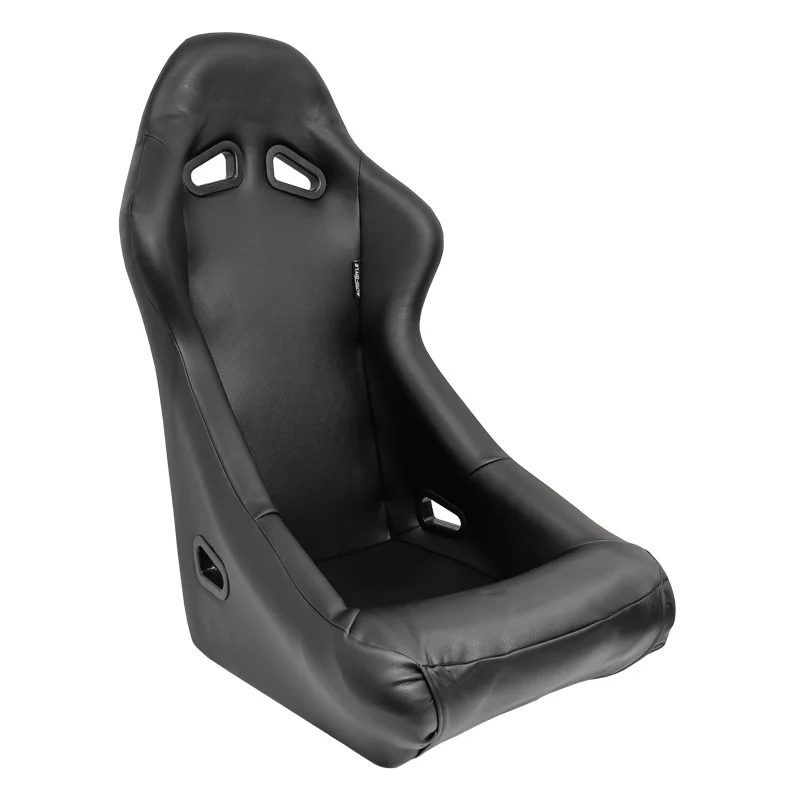 AutoStyle Sportstoel 'Zandvoort' - Zwart Kunstleder - Vaste rugleuning - incl. sledes