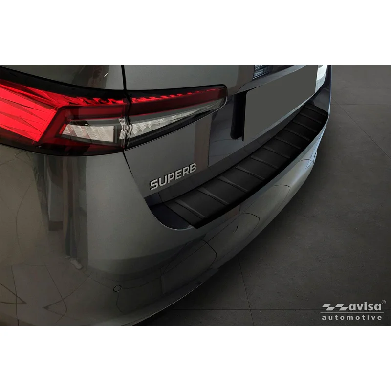 Avisa RVS Achterbumperprotector passend voor Skoda Superb IV Liftback 2024- - Matzwart
