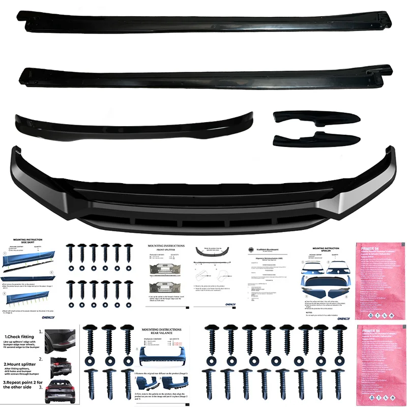 Oneway Complete bodykit passend voor Volkswagen Touareg III R-Line Facelift 2024- – Glanzend zwart