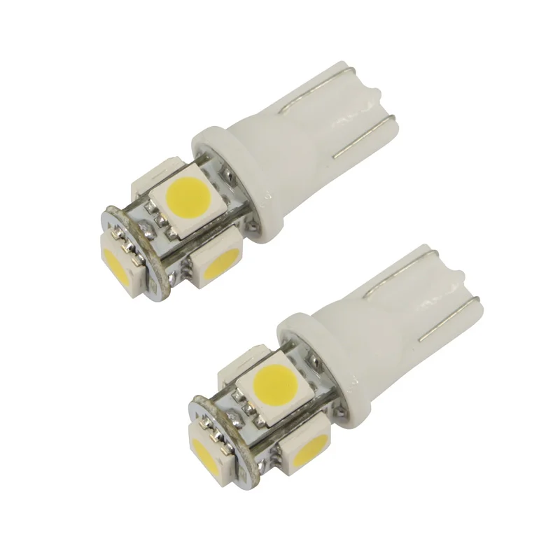 AutoStyle 5Q T-10 LED Lampen 12V Xenon-Optiek Geel, set à 2 stuks (5050-3 chips)