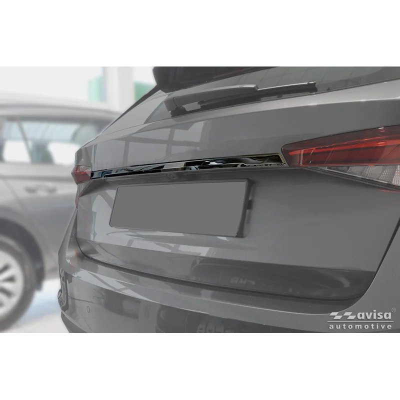 Avisa Zwart Chroom RVS Kofferbak Sierlijst passend voor Skoda Fabia IV (PJ3) 2021-