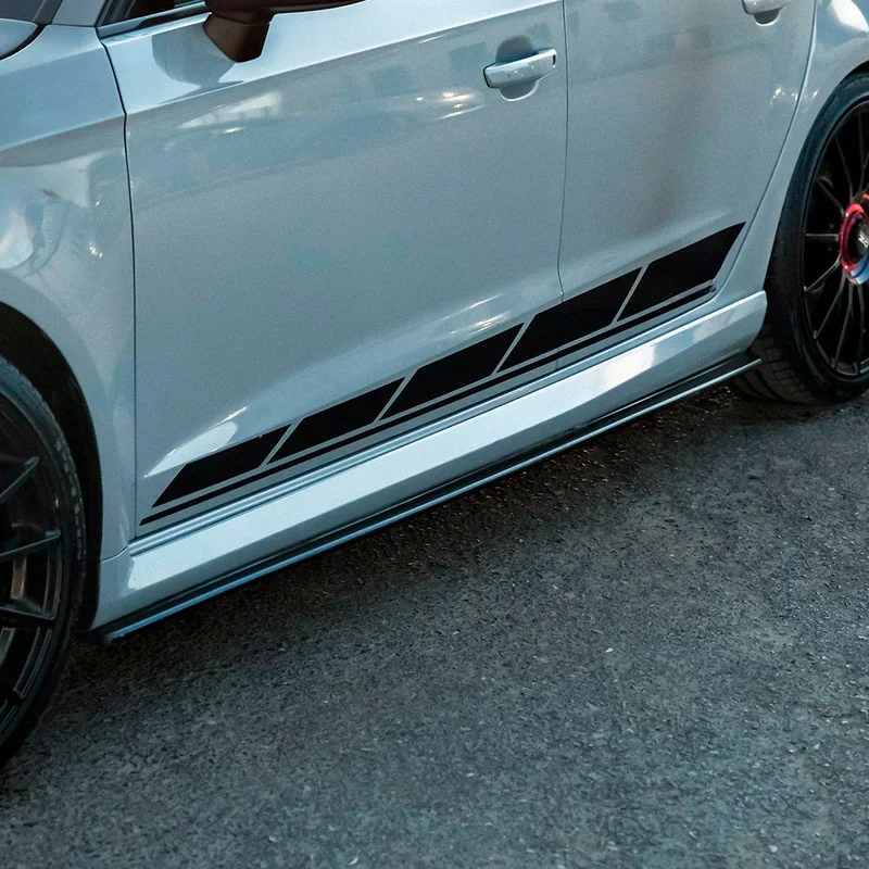 Oneway Set Sideskirts passend voor Audi RS3 8V Sportback 2015-2020 – Glanzend zwart
