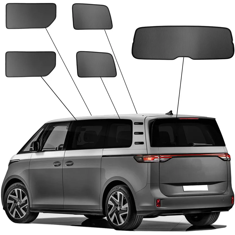 SunClip Zicht- & Zonwering passend voor Volkswagen ID.Buzz (Bus) 2022- (zonder schuiframen)