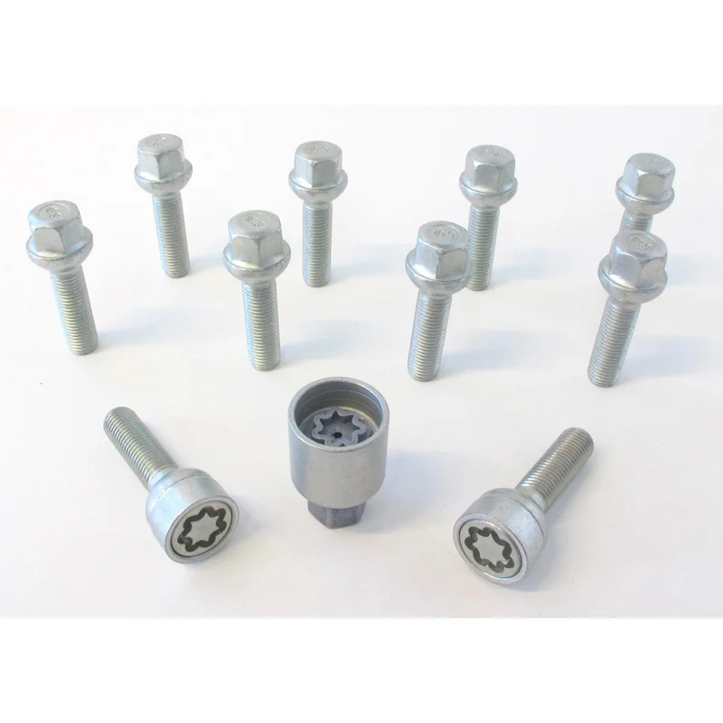 H&R Wielboutenset bolkonisch R12 M12x1.50 – Lengte 52mm – 10 stuks (Bv. passend voor Mercedes) – incl. wielsloten
