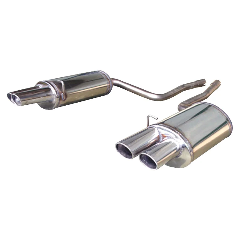 InoXcar 100% RVS Dubbele Sportuitlaat passend voor Audi S4 4.2 V8 2004- Links/Rechts 76mm