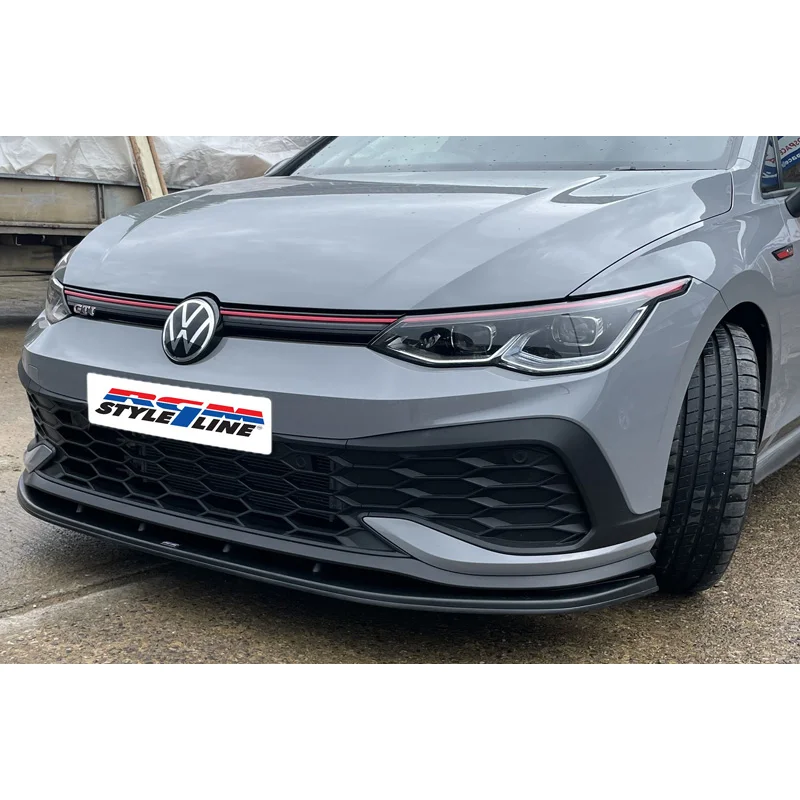 RGM Voorspoiler passend voor Volkswagen Golf VIII Hatchback GTi/R-Line 09/2020- - Zwart (ABS)